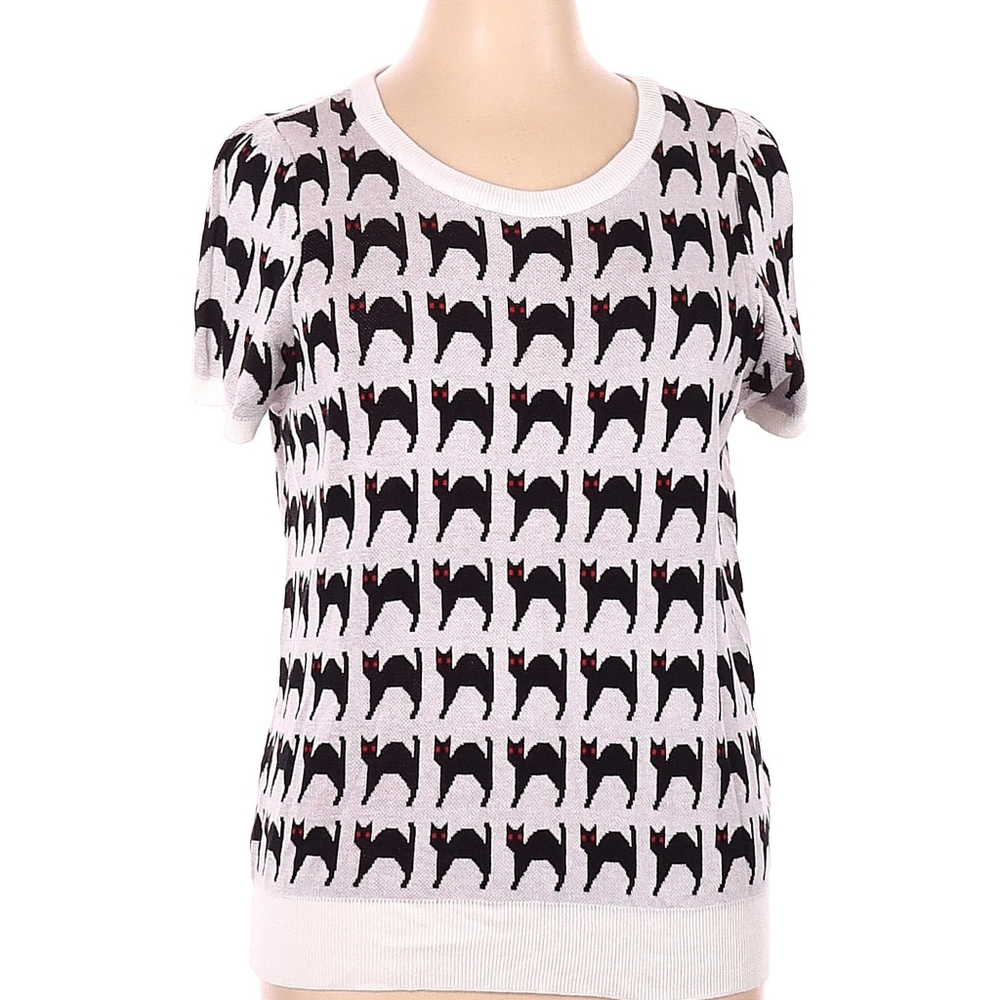 NWOT Modcloth Cat Tales Short Sleeve  Sweater, size 1X